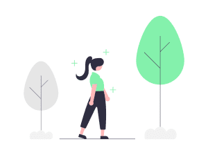 woman walking in nature