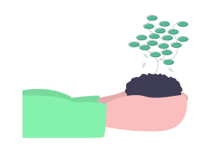 Looking after the environment hands holding earth